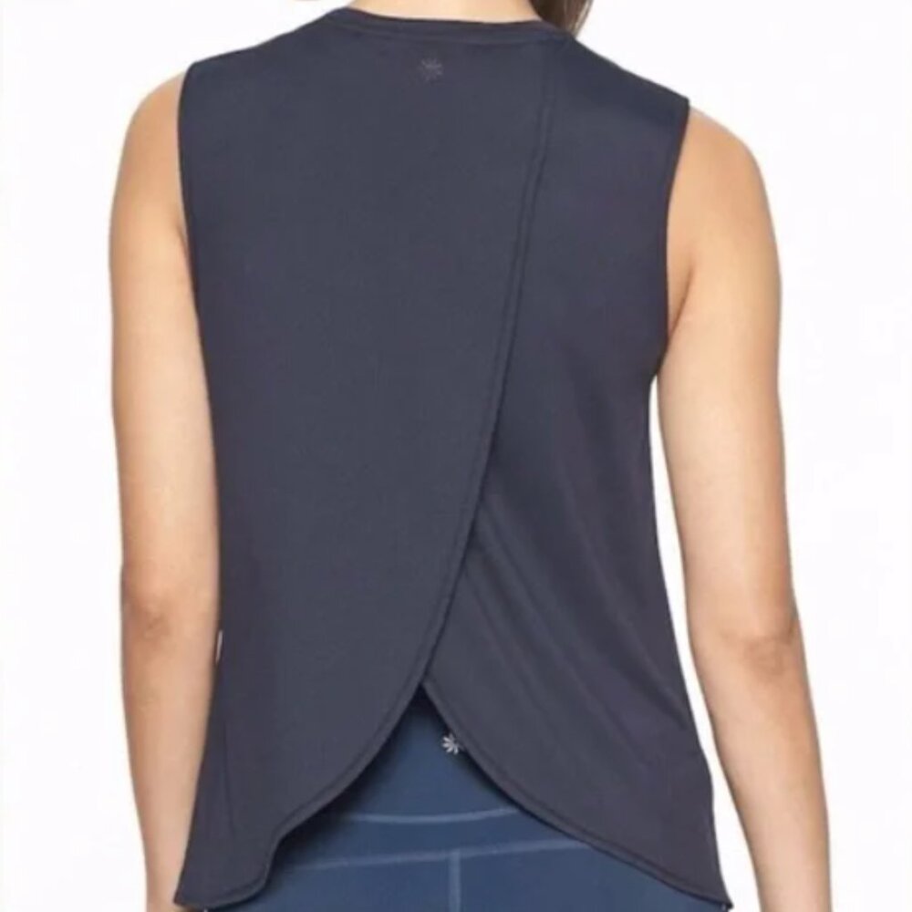Athleta Sunlover UPF Tank, Tulip Back, Lightweight, Navy - Womens Small